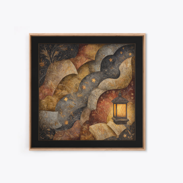 Phoenix Rising in Gold and Crimson Flames Framed Canvas Print, Fantasy Art, Fine Art Print, Living Room Decor, Fine Art, Mythic, FAN-1x1-29