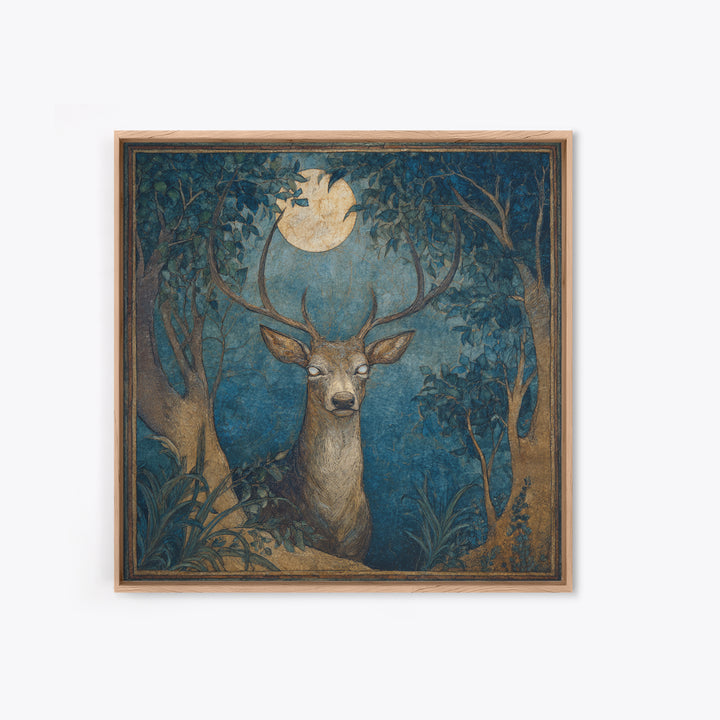 Faerie Market under Giant Mushrooms Framed Canvas Print, Fantasy Art, Digital Painting, Living Room Decor, Fine Art, Mythic, FAN-1x1-63
