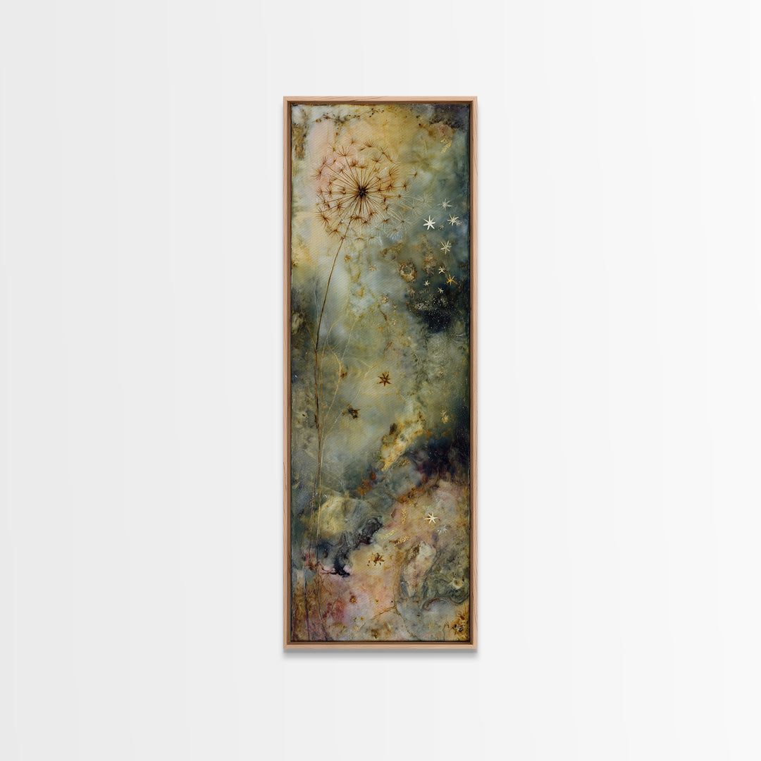 Mermaid Lagoon with Bioluminescent Water Framed Canvas Print, Fantasy Art, Luxury Decor, Living Room Decor, Fine Art, Mythic, FAN-1x3-20