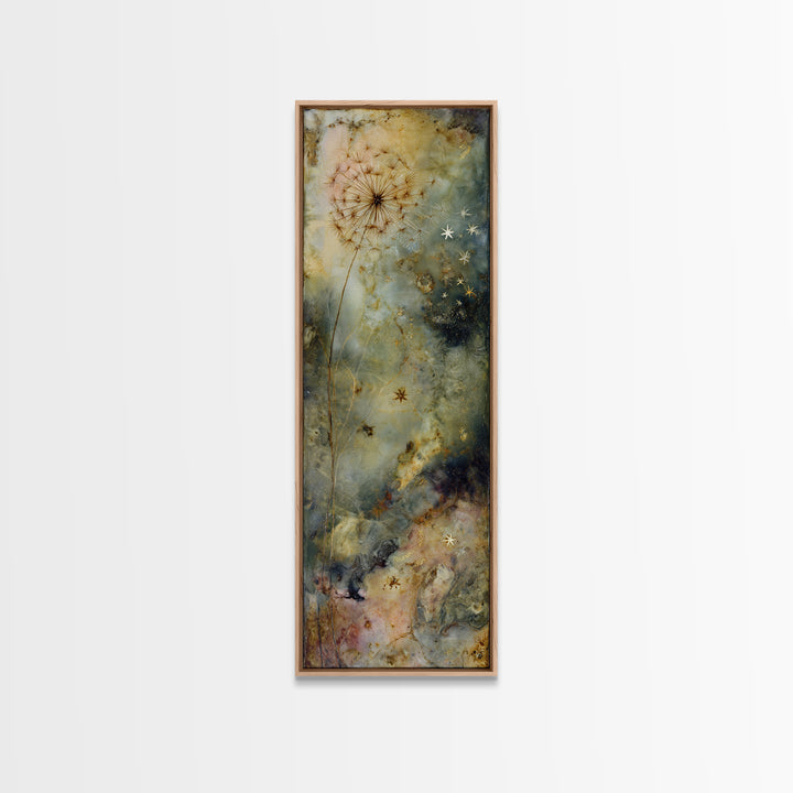Mermaid Lagoon with Bioluminescent Water Framed Canvas Print, Fantasy Art, Luxury Decor, Living Room Decor, Fine Art, Mythic, FAN-1x3-20