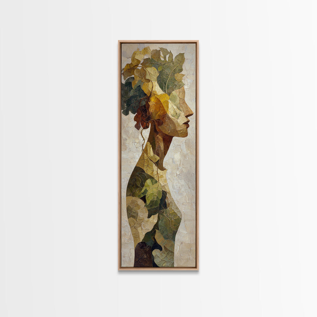 Floating Island with Waterfalls and Ancient Ruins Framed Canvas Print, Fantasy Art, Large Art Print, Living Room Decor, Mythic, FAN-1x3-87