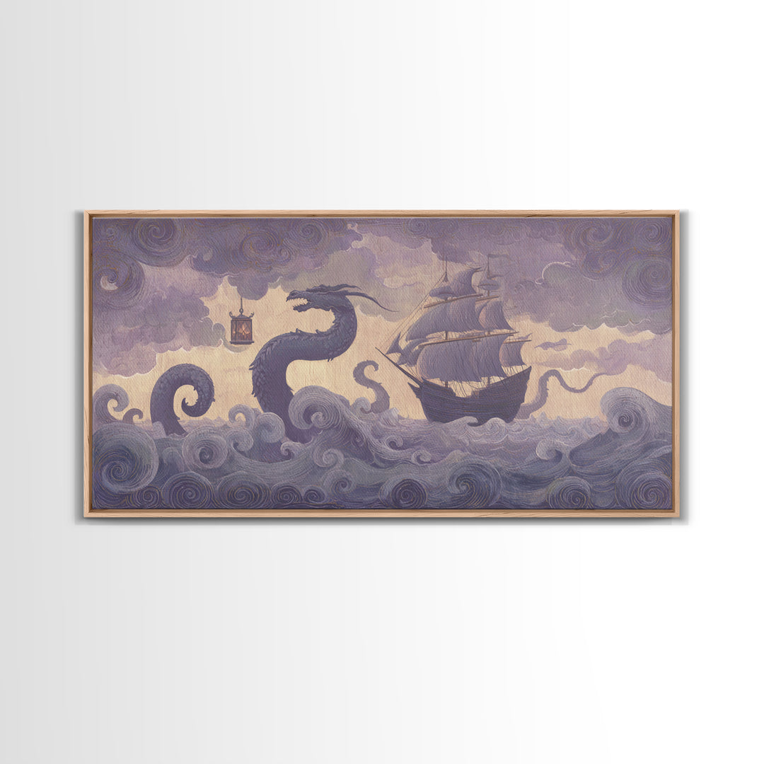Griffin Perched on a Castle Wall Canvas Print, Fantasy Art, Contemporary Art, Living Room Decor, Mythic, Printable Art, FAN-2x1-54