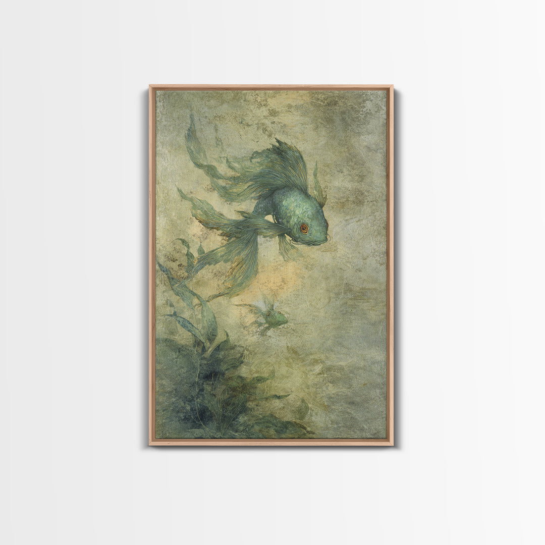 Phoenix Rising in Gold and Crimson Flames Canvas Print, Fantasy Art, Art Nouveau, Living Room Decor, Fine Art, Mythic, FAN-2x3-61