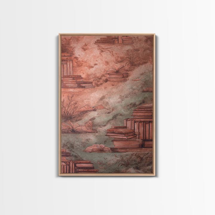 Celestial Dragon Wrapped Around a Moon Framed Canvas Print, Fantasy Art, Digital Art, Living Room Decor, Fine Art, Mythic, FAN-2x3-94