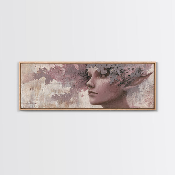 Magic Sword Embedded Framed Canvas Print, Fantasy Art, Painting, Living Room Decor, Fine Art, Mythic, Gothic Art, Landscape, FAN-3x1-51
