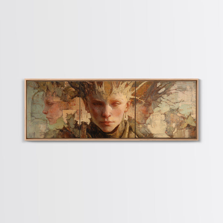 Magic Sword Embedded Canvas Print, Fantasy Art, Fantasy, Living Room Decor, Fine Art, Mythic, Final Fantasy Art, Dragon Art, FAN-3x1-75