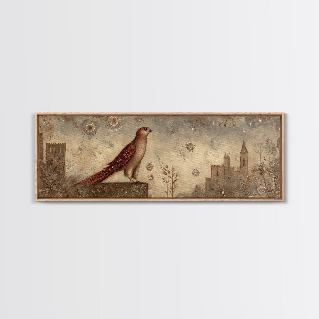 Sea Serpent Beneath a Stormy Ship Silhouette Canvas Print, Fantasy Art, Print, Living Room Decor, Fine Art, Mythic, Fairy Art, FAN-3x1-83