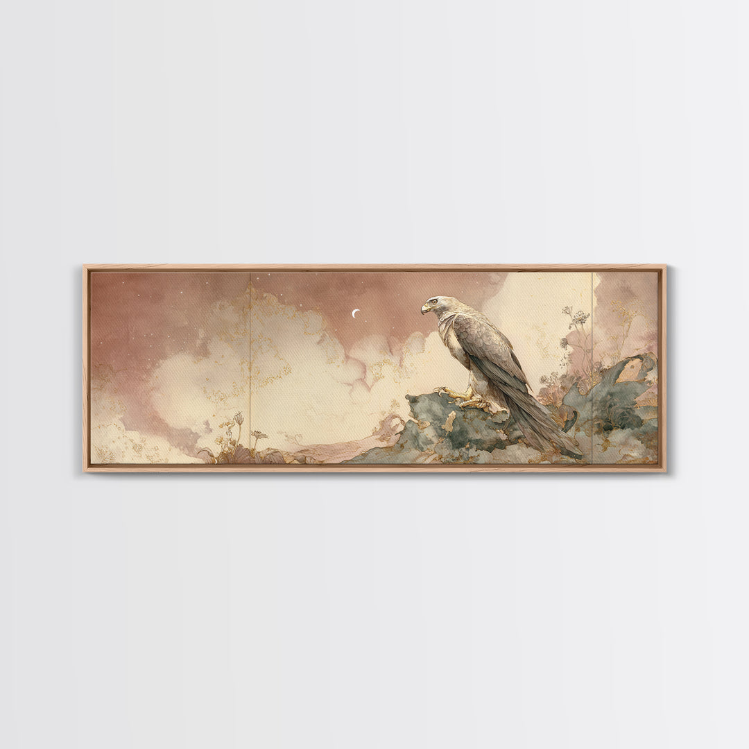 Armored Knight Facing a Glowing Portal Canvas Print, Fantasy Art, Textured Painting, Living Room Decor, Oil Painting, Mythic, FAN-3x1-95