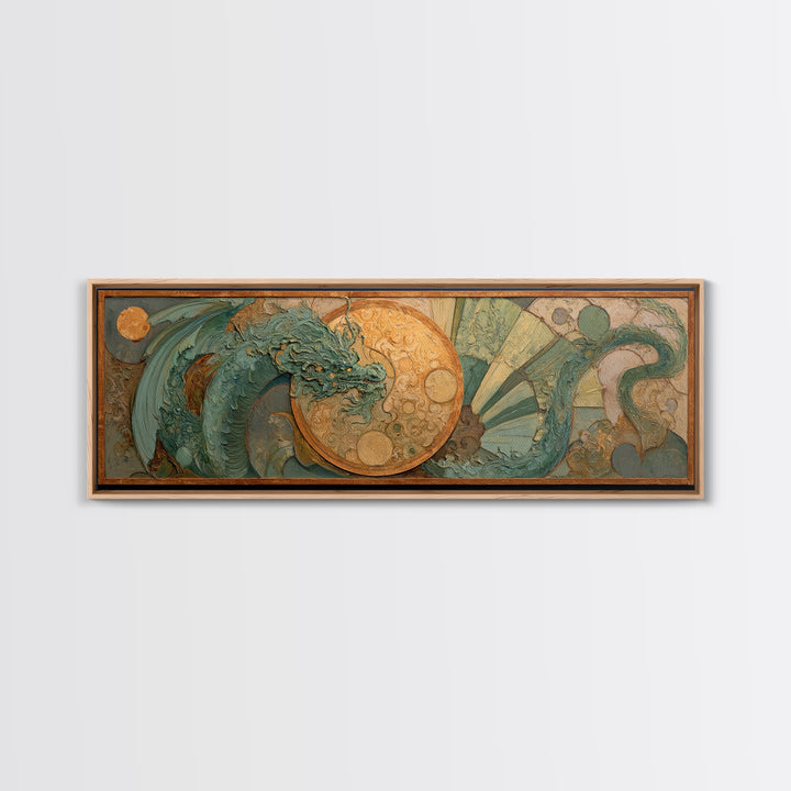 Mermaid Lagoon with Bioluminescent Water Canvas Print, Fantasy Art, Neutral Decor, Living Room Decor, Fine Art, Mythic, FAN-3x1-96
