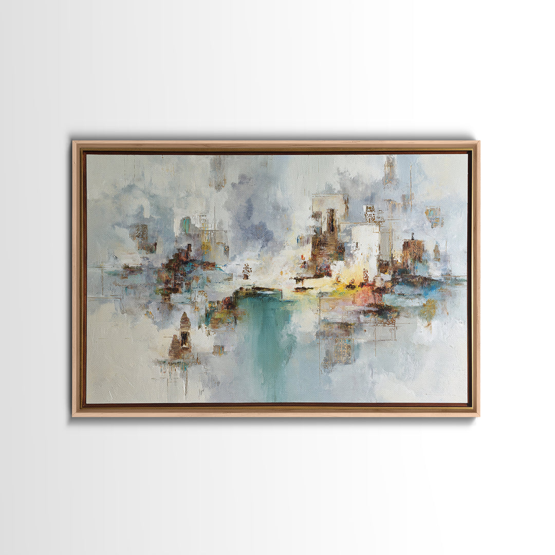 Giant Tree City Filled Canvas Print, Fantasy Art, Fantasy Wall Art, Living Room Decor, Oil Painting, Mythic, Fine Art Print, FAN-3x2-37