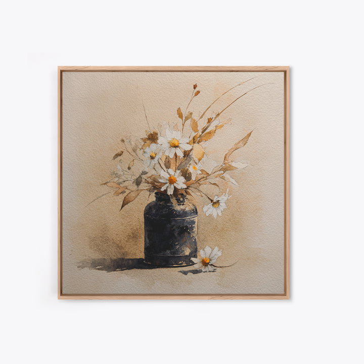 Chicken Family in a Garden Patch Framed Canvas Print, Farmhouse Art, Sage Green Wall Art, Farmhouse Decor, Fine Art, Harvest, FAR-1x1-39