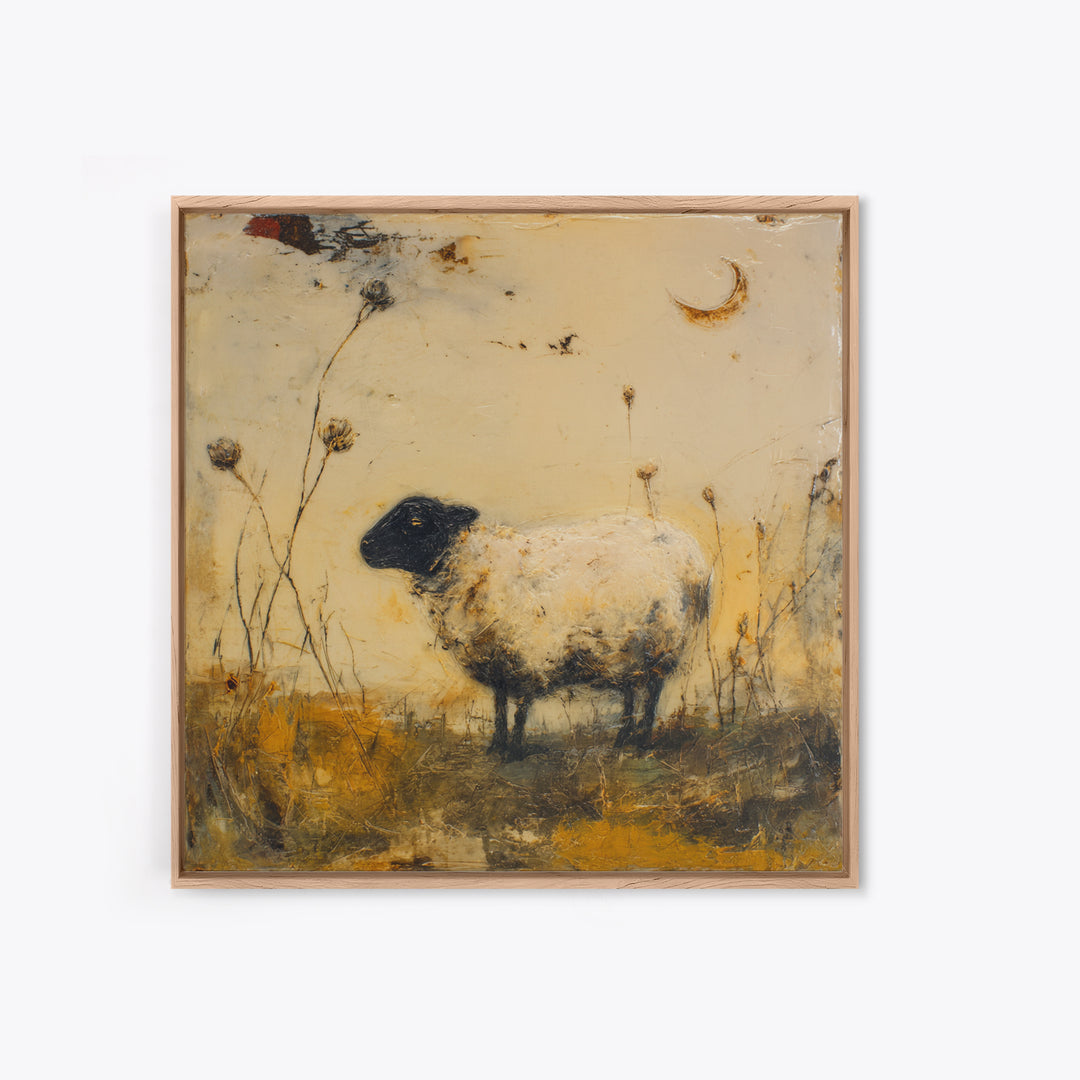 Rustic Barn in Golden Field Light Canvas Print, Farmhouse Art, Landscape Painting, Farmhouse Decor, Fine Art, Harvest, FAR-1x1-50