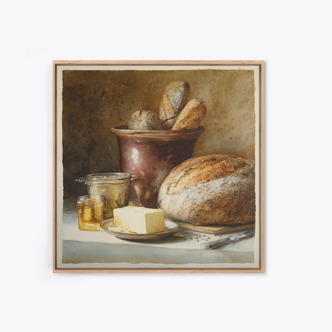 Old Milk Can Framed Canvas Print, Farmhouse Art, Gallery Wall, Farmhouse Decor, Abstract Art, Harvest, Art Print, Room Decor, FAR-1x1-84
