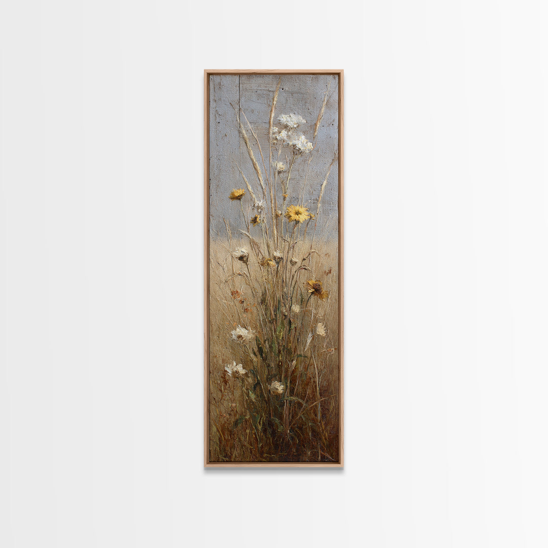 Rustic Barn in Golden Field Light Framed Canvas Print, Farmhouse Art, Neutral Decor, Farmhouse Decor, Fine Art, Harvest, FAR-1x3-62