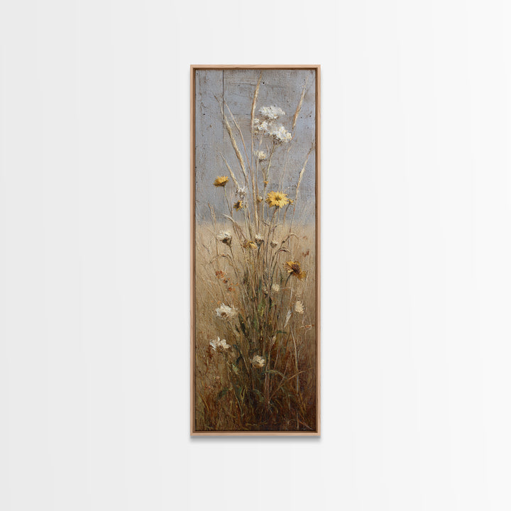 Rustic Barn in Golden Field Light Framed Canvas Print, Farmhouse Art, Neutral Decor, Farmhouse Decor, Fine Art, Harvest, FAR-1x3-62