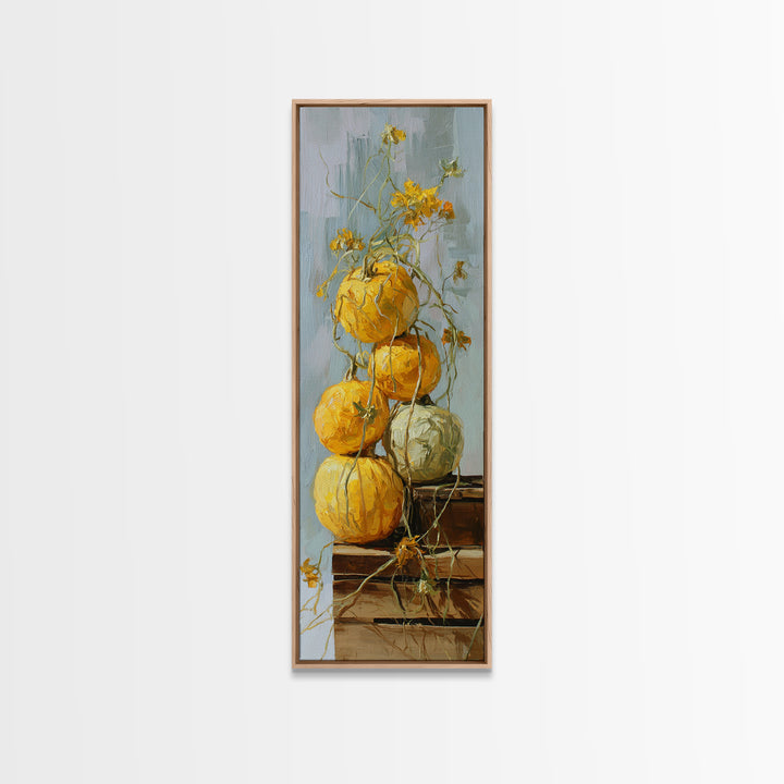 Rustic Pear Still Life on Plank Wood Canvas Print, Farmhouse Art, Contemporary Art, Farmhouse Decor, Fine Art, Harvest, FAR-1x3-7