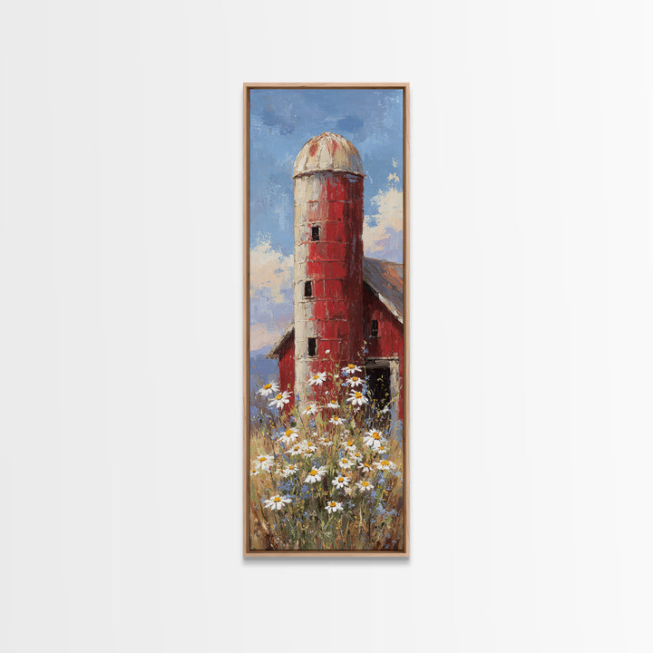 Old Milk Can Canvas Print, Farmhouse Art, Printable Art, Farmhouse Decor, Harvest, Landscape Painting, Farmhouse Wall Art, FAR-1x3-72