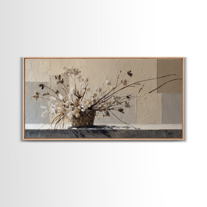 Country Landscape with Fence and Rolling Hills Framed Canvas Print, Farmhouse Art, Art Print, Farmhouse Decor, Harvest, FAR-2x1-10