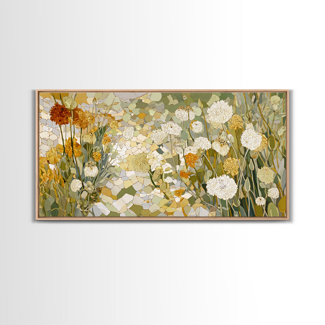 Weathered Horseshoe and Wildflowers Canvas Print, Farmhouse Art, Contemporary Art, Farmhouse Decor, Fine Art, Harvest, FAR-2x1-41