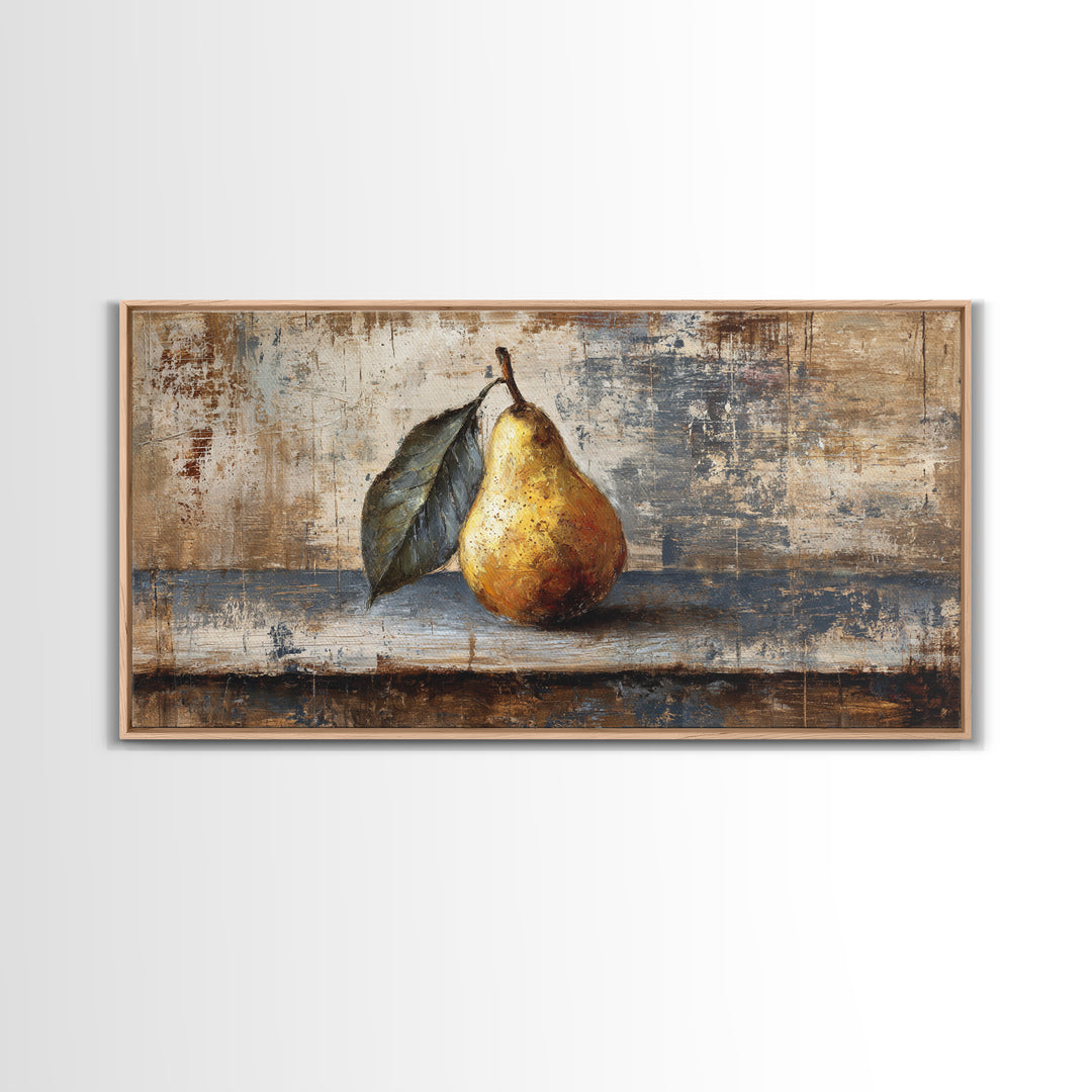 Rooster Painted in Cheerful Folk Colors Framed Canvas Print, Farmhouse Art, Oil Painting, Farmhouse Decor, Fine Art, Harvest, FAR-2x1-72