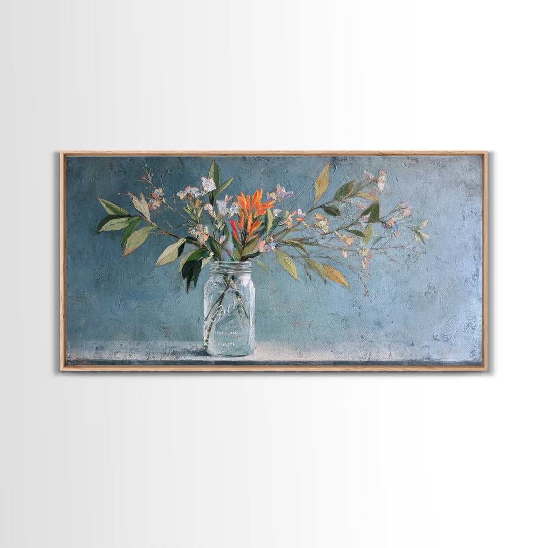 Rustic Pear Still Life on Plank Wood Framed Canvas Print, Farmhouse Art, Farmhouse Wall Decor, Farmhouse Decor, Harvest, FAR-2x1-87