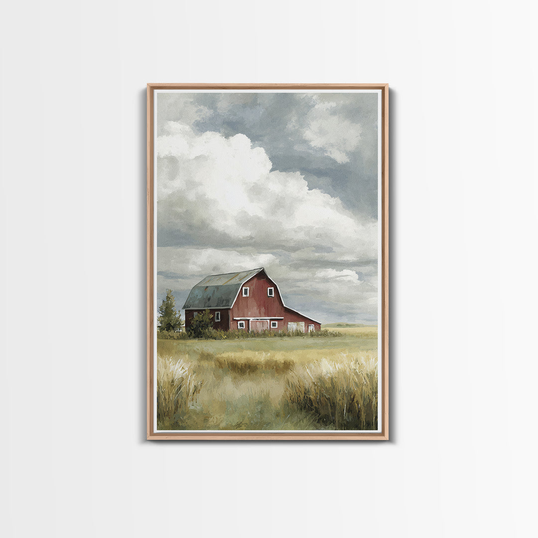 Cornfield under a Dramatic Summer Sky Canvas Print, Farmhouse Art, Minimalist Decor, Farmhouse Decor, Fine Art, Harvest, FAR-2x3-54