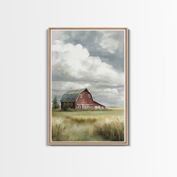 Cornfield under a Dramatic Summer Sky Canvas Print, Farmhouse Art, Minimalist Decor, Farmhouse Decor, Fine Art, Harvest, FAR-2x3-54
