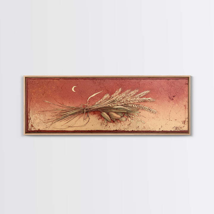 Wildflowers in a Mason Jar on Linen Canvas Print, Farmhouse Art, Textured Painting, Farmhouse Decor, Fine Art, Harvest, FAR-3x1-95