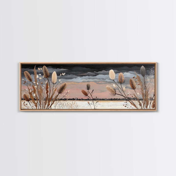 Wheat Bundle Tied Canvas Print, Farmhouse Art, Botanical Prints, Farmhouse Decor, Fine Art, Harvest, Statement Artwork, FAR-3x1-98