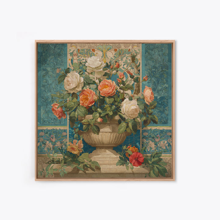 Ch Teau Garden Urn Canvas Print, French Country Art, Printable Art, Farmhouse Decor, Fine Art, Country, Eclectic Wall Art, FCA-1x1-19