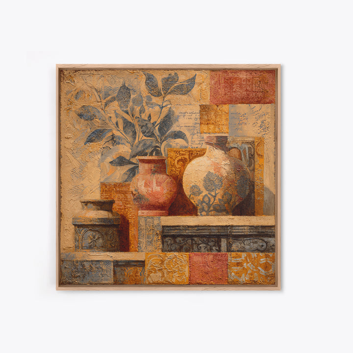 French Script Flourishes Without Readable Text Canvas Print, French Country Art, Botanical Wall Art, Farmhouse Decor, Country, FCA-1x1-90