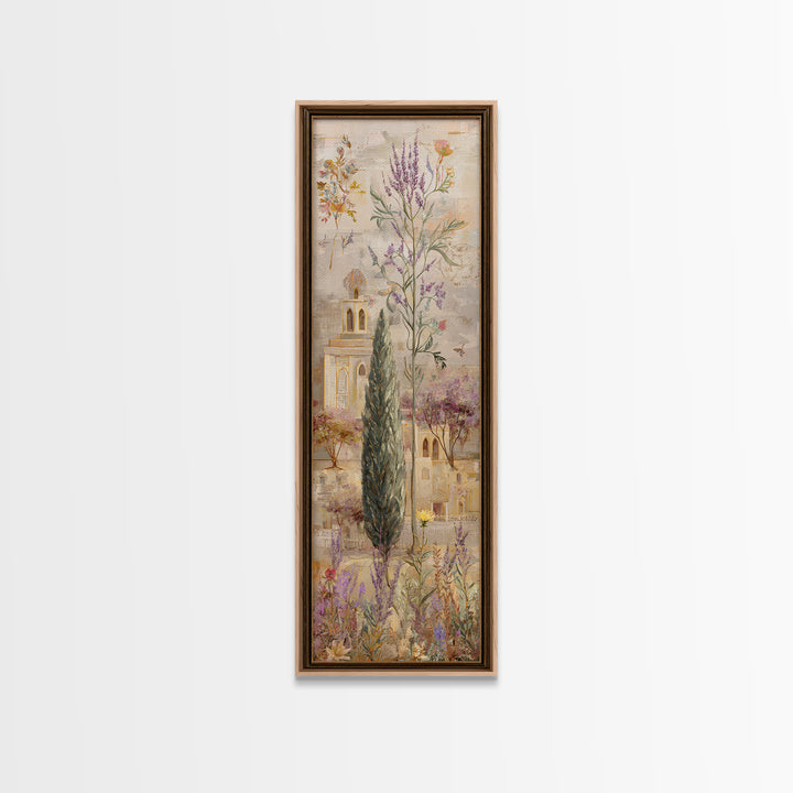 Country Lane Lined Canvas Print, French Country Art, Original Painting, Farmhouse Decor, Fine Art, Country, Coastal Wall Art, FCA-1x3-11