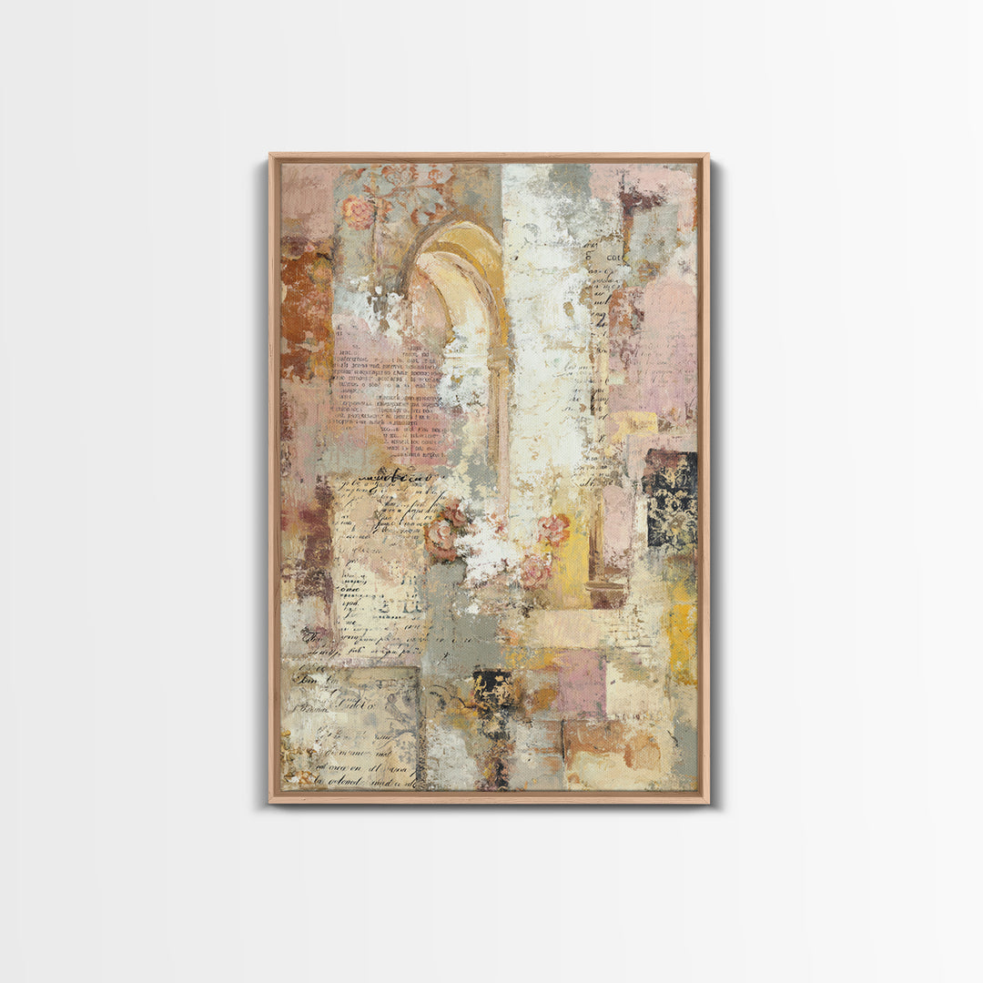 French Script Flourishes Without Readable Text Canvas Print, French Country Art, Landscape Wall Art, Farmhouse Decor, Country, FCA-2x3-2