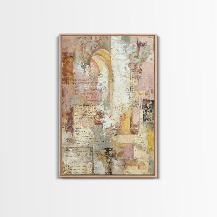 French Script Flourishes Without Readable Text Canvas Print, French Country Art, Landscape Wall Art, Farmhouse Decor, Country, FCA-2x3-2