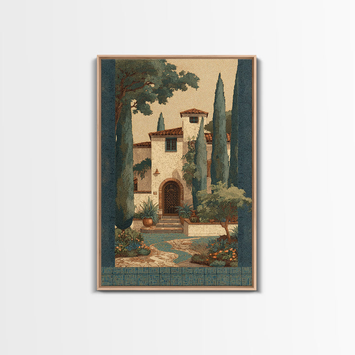 Country Lane Lined Canvas Print, French Country Art, Farmhouse Wall Art, Farmhouse Decor, Abstract Art, Country, Boho Decor, FCA-2x3-79