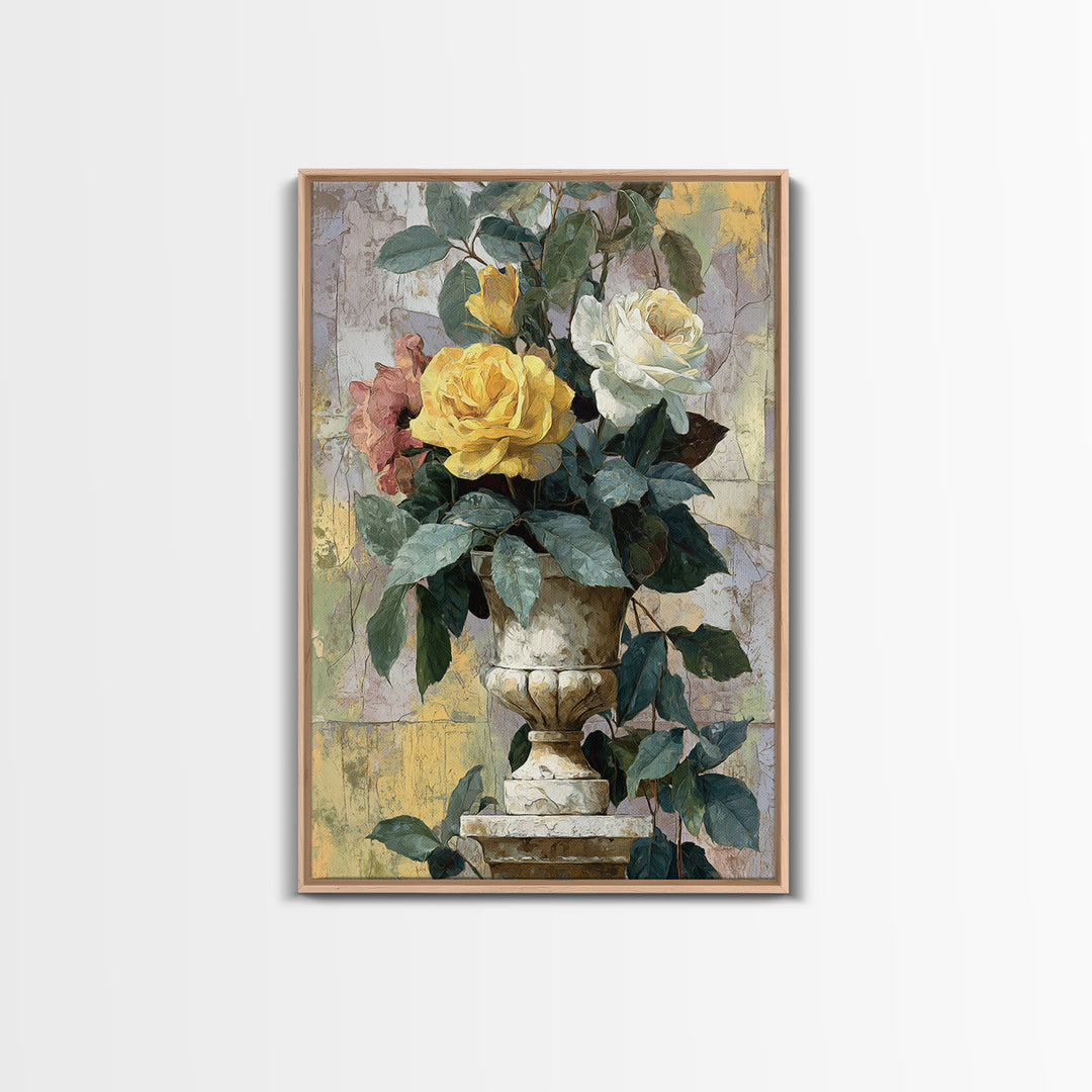 Ch Teau Garden Urn Canvas Print, French Country Art, Fine Art Print, Farmhouse Decor, Watercolor Art, Country, Digital Prints, FCA-2x3-99