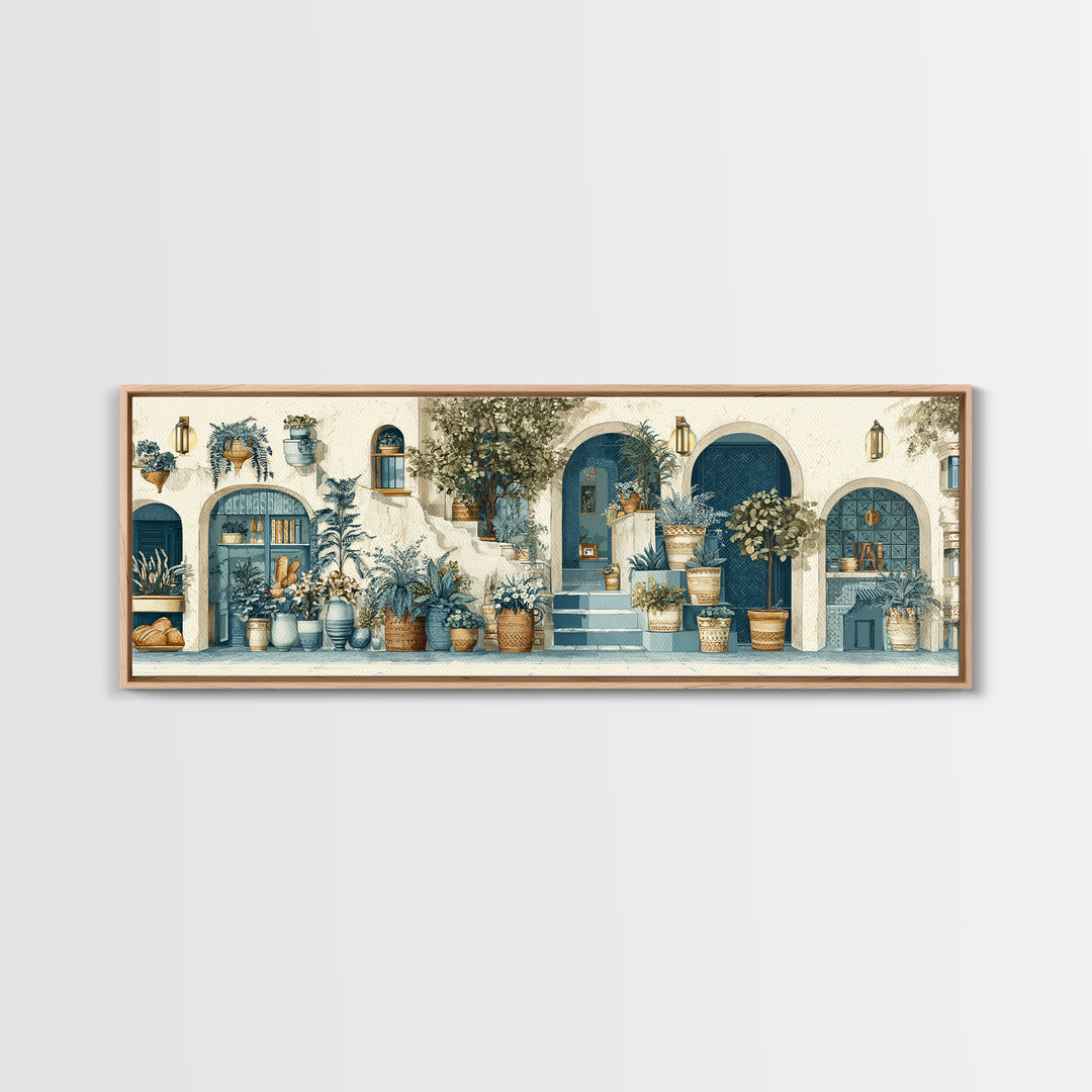 French Market Basket Canvas Print, French Country Art, Landscape Painting, Farmhouse Decor, Fine Art, Country, Neutral Decor, FCA-3x1-95
