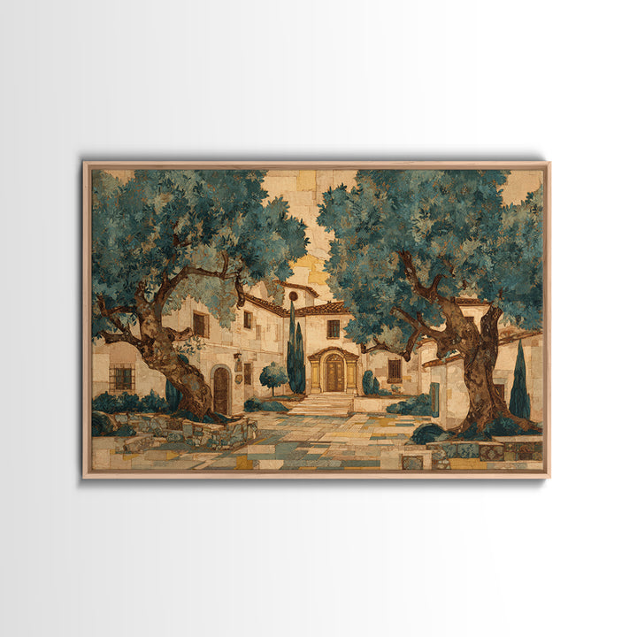 Sunlit Provence Olive Grove Canvas Print, French Country Art, Original Painting, Farmhouse Decor, Country, Coastal Wall Art, FCA-3x2-33