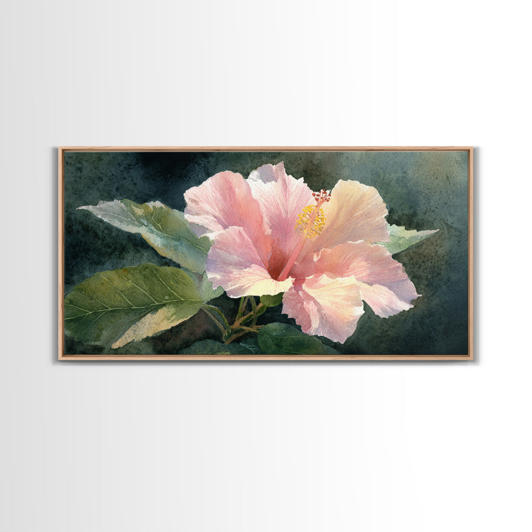 Lavender Bundle Tied Framed Canvas Print, Floral Art, Minimalist Decor, Living Room Decor, Oil Painting, Bloom, FLO-2x1-30