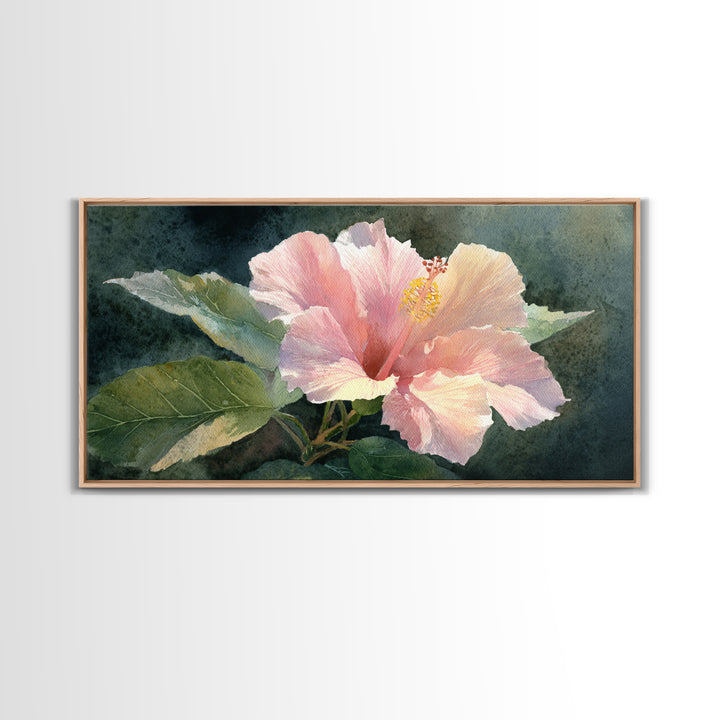 Lavender Bundle Tied Framed Canvas Print, Floral Art, Minimalist Decor, Living Room Decor, Oil Painting, Bloom, FLO-2x1-30