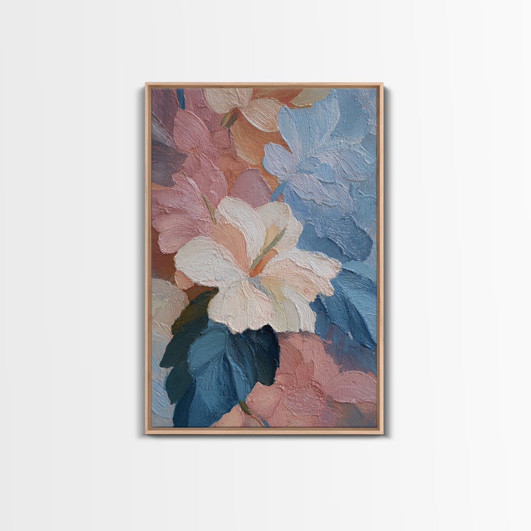 Abstract Flower Forms Canvas Print, Floral Art, Art, Living Room Decor, Oil Painting, Bloom, Art Nouveau Decor, FLO-2x3-50