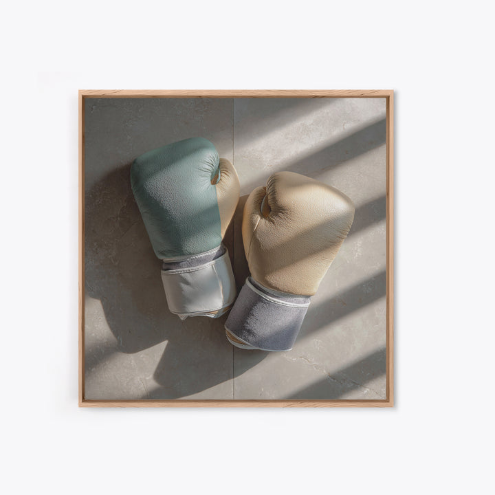 Boxing Gloves Still Life Canvas Print, Fitness Studio Art, Gym Wall Decor, Gym Decor, Fine Art, Motion, Yoga Room Decor, FSA-1x1-5