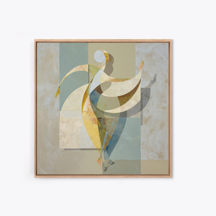 Pilates Figure in Elegant Contour Line Framed Canvas Print, Fitness Studio Art, Gym Poster, Gym Decor, Fine Art, Motion, FSA-1x1-68