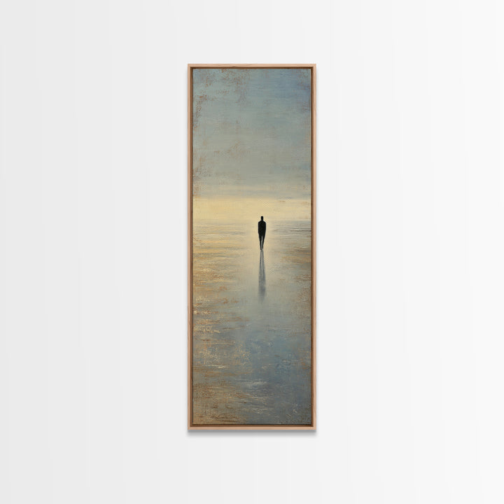 Runner Silhouette Breaking Through Morning Mist Canvas Print, Fitness Studio Art, Anatomy Poster, Gym Decor, Fine Art, Motion, FSA-1x3-13