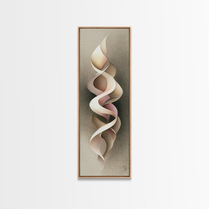 Gymnast Ribbon Forming a Spiral Composition Canvas Print, Fitness Studio Art, Pelvic Floor Art, Gym Decor, Fine Art, Motion, FSA-1x3-35
