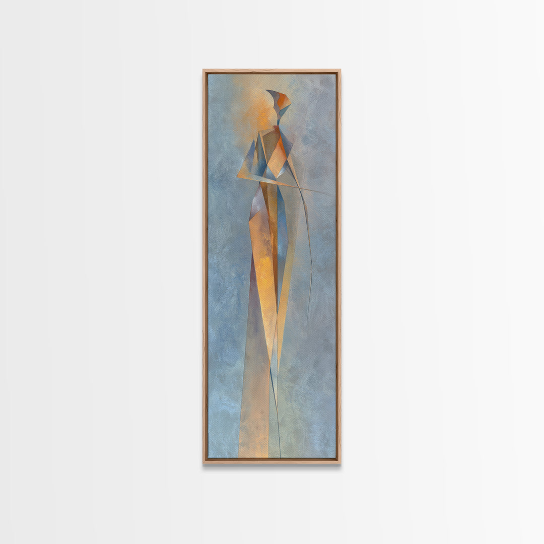 Abstract Human Figure Canvas Print, Fitness Studio Art, Gym Wall Decor, Gym Decor, Fine Art, Motion, Yoga Room Decor, FSA-1x3-38