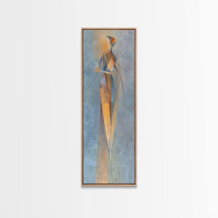 Abstract Human Figure Canvas Print, Fitness Studio Art, Gym Wall Decor, Gym Decor, Fine Art, Motion, Yoga Room Decor, FSA-1x3-38