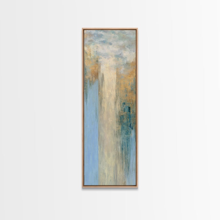 Abstract Heartbeat Line Through Color Fields Framed Canvas Print, Fitness Studio Art, Dancing Wall Art, Gym Decor, Abstract Art, FSA-1x3-53