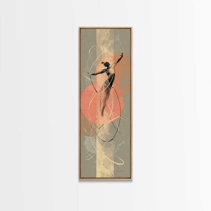 Jump Rope Movement Captured as Curved Lines Canvas Print, Fitness Studio Art, Minimalist Art Print, Gym Decor, Motion, FSA-1x3-70