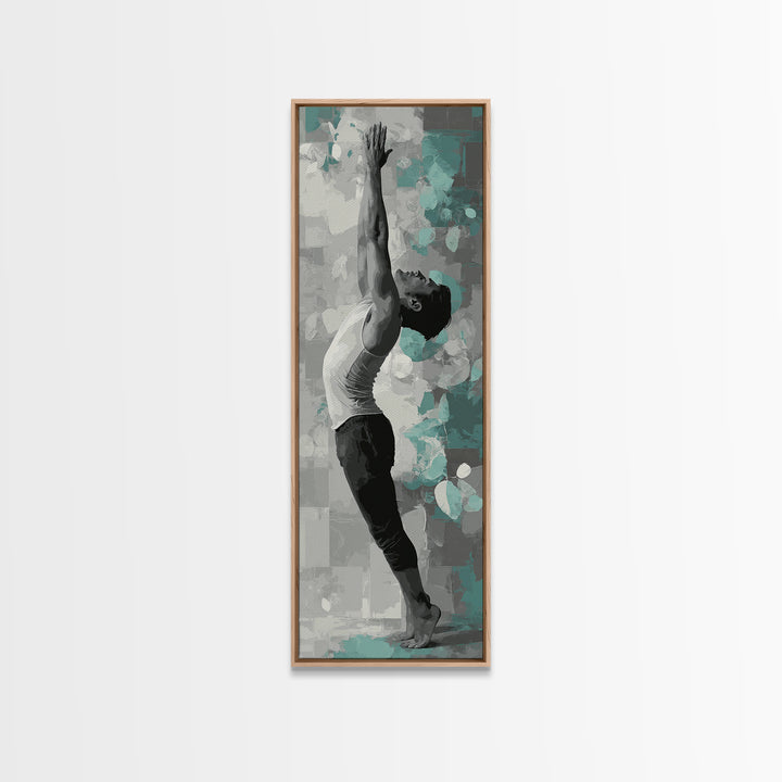 Sprinter Start Position Framed Canvas Print, Fitness Studio Art, Dancing Wall Art, Gym Decor, Fine Art, Motion, Gallery Decor, FSA-1x3-74